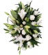 Cubre Urna, 20 Rosas, 10 Liliums | FloresparaFuneral.cl