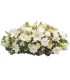 Cubre urna, 20 gerberas, 12 rosas, 10 liliums | FloresparaFuneral