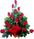 Canasta 18 Rosas Rojas | FloresparaFuneral.cl