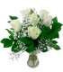 Florero de 6 Rosas Blancas | FloresparaFuneral.cl