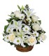 Canasta Fúnebre, Rosas, Liliums y Maules | FloresparaFuneral