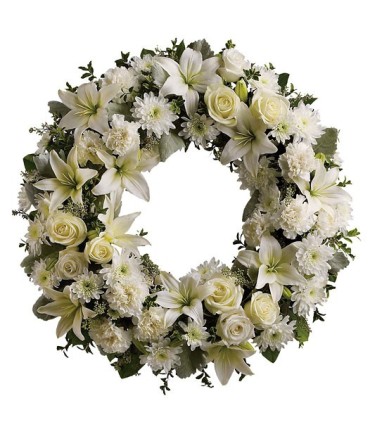 Corona Rosas, Liliums y Maules | FloresparaFuneral.cl