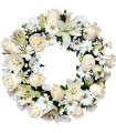 Corona, 12 Rosas Blancas, 10 Liliums Blancos, Maules