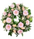 Corona, 10 Gerberas, 10 Rosas, Maules | FloresparaFuneral.cl