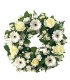 Corona, 5 Rosas, 5 Gerberas, Maules | FloresparaFuneral.cl