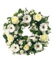Corona, 5 Rosas Blancas, 5 Gerberas Blancas, Maules