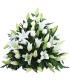 Canasta 12 rosas blancas, 12 liliums blancos | FloresparaFuneral