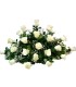 Cubre Urna 25 Rosas Blancas | FloresparaFuneral.cl